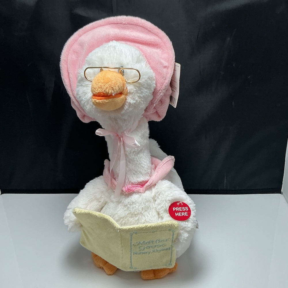 Mother Goose‎ Animated Story Telling Nursery Rhymes Plush Cuddle Barn 14" Works